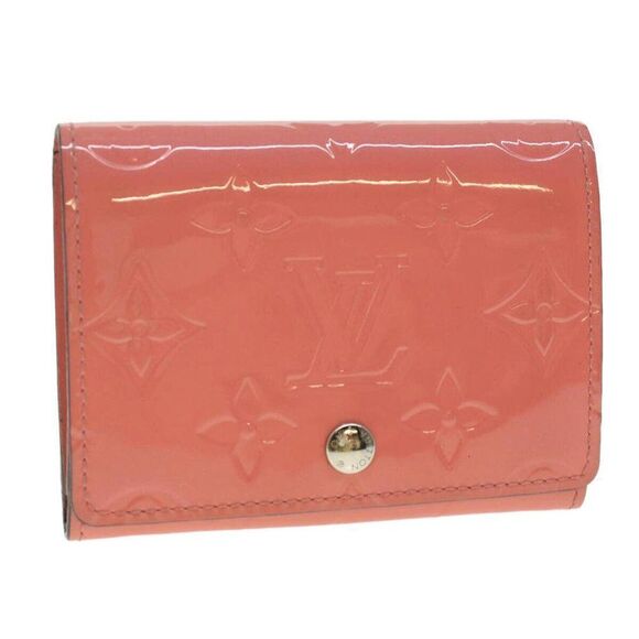LOUIS VUITTON Vernis Amberop Cartes de Visit Card Case Pink M90936 LV Auth 37343 - Picture 1 of 13